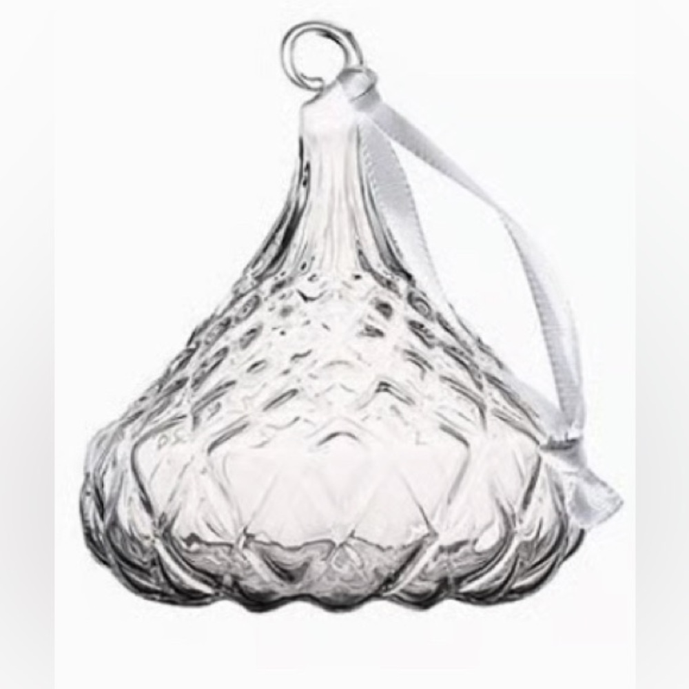 Hershey’s kisses glass Christmas ornament NIB